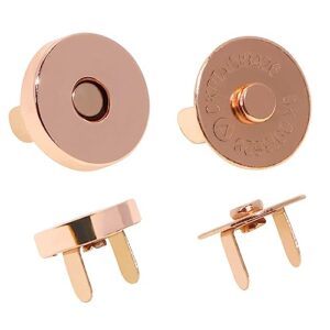 Mini Skater 14mm Small Rose Gold Magnetic Button Clasps Snaps Closures Fastener for Sewing Projects DIY Small Craft Clothing Totes Handbag Leather Bags and Purses Making (6)