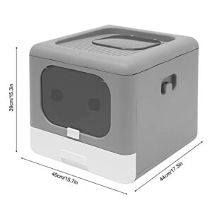 Cat Litter Box Fully Enclosed and Foldable,Top Entry Litter Box Storage and Deodorization Design Easy to Clean Covered Litter Box,Comes a Cat Shovel Comes a Cat Rubbing Device Families Cat Houses
