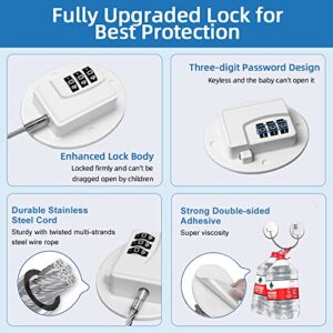 Refrigerator Lock Combination AOSITE 4 Pack Fridge Locks for Adults Mini Fridge Locks for Kids Refrigerator Adhesive Lock Freezer Door Lock Child Safe Keyless Digital Refrigerator Lock Childproof