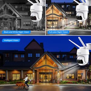 SV3C 5MP Pan Tilt WiFi Camera Outdoor, Security Cameras with Floodlight, Auto Tracking, 2-Way Audio, Alexa Echo, Color Night Vision, Sound Motion Detection, ONVIF, Cloud & SD Card Storage - 3 Pack C16