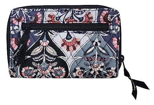 Vera Bradley Women's Cotton Turnlock With RFID Protection Wallet (Ornate Blooms, One Size)