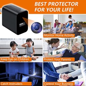 Spy Camera Wireless Hidden WiFi Camera with Remote View - 4K UHD - Spy Camera Hidden Camera Charger - Spy Camera Wireless - USB Hidden Camera - Nanny Cam Hidden Camera - Small Camera - Secret Camera