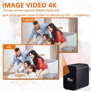 Spy Camera Wireless Hidden WiFi Camera with Remote View - 4K UHD - Spy Camera Hidden Camera Charger - Spy Camera Wireless - USB Hidden Camera - Nanny Cam Hidden Camera - Small Camera - Secret Camera