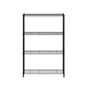 Furinno Wayar 4-Tier Metal Storage Shelf Rack, 36 x 14 x 54, Black
