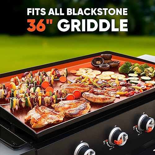 Silicone Griddle Mat for Blackstone 36 Inch Griddle,Maywe Tanso Heavy Duty Food Grade Silicone Protective Mat Cover for Blackstone 36",All Season Cooking Protective Cover|High-Wall Design