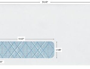 100 Count - #10 Security Business Envelopes, With Window, Security Inside Tint Pattern, Peal & Seal Closure, Size 4-1/8 x 9-1/2 Inches, White 24 LB, 100 Count