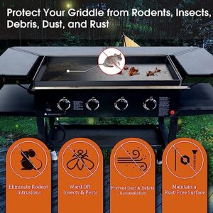 Griddle Buddy Grill Mat for Blackstone 36 Inch Griddle, Heavy Duty Silicone Griddle Mat, High-Wall Design, All Season Cooking Protective Mat, Shields from Rodents, Debris, Rust, Reusable (36 Inch)