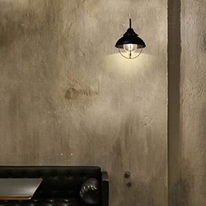 DAKWA Matte Black Finish Wall Lighting Gooseneck Anti-Rust Wall Sconce Outdoor Wall Lantern for Garage,Front Porch,Patio