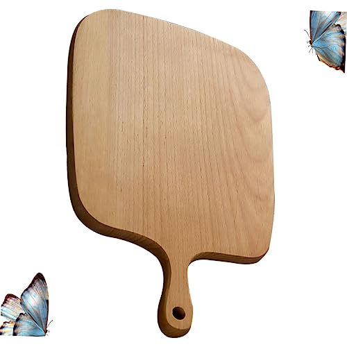 BESTonZON 1pc Wood Serving Tray Large Cutting Board Wooden Serving Tray Mincing Board Breadboard Chopping Block Bamboo Khaki Wooden Chopping Board Cutting Block for Kitchen Cheese Platter