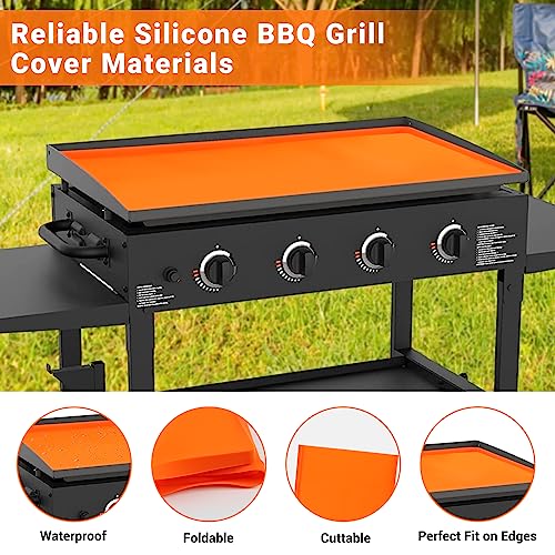 FAWAIKTU Griddle Buddy Grill Mat for Blackstone Griddle Cover, Heavy Duty Food Grade Silicone Griddle Mat Cover, Griddle Mat for All Season BBQ Grill Mat Protection,Fathers Day Dad Gifts (36 in)