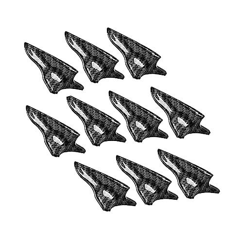 gunhunt 10 Pack Diffuser Shark Fin Kit, Spoiler Roof Wing Air Vortex Generator, Car Tuning Accessorie, Tailpiece Car Antenna, Car Shark Fin Antenna, Fit for Most Car (Carbon Fiber Black #101)