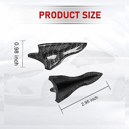 gunhunt 10 Pack Diffuser Shark Fin Kit, Spoiler Roof Wing Air Vortex Generator, Car Tuning Accessorie, Tailpiece Car Antenna, Car Shark Fin Antenna, Fit for Most Car (Carbon Fiber Black #101)