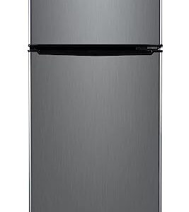 Thcbme 4.6. Cu ft Two Door Mini Refrigerator with Freezer, Stainless Steel