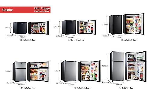 Thcbme 4.6. Cu ft Two Door Mini Refrigerator with Freezer, Stainless Steel