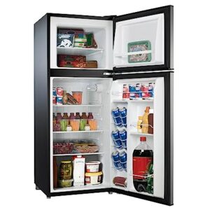 Thcbme 4.6. Cu ft Two Door Mini Refrigerator with Freezer, Stainless Steel