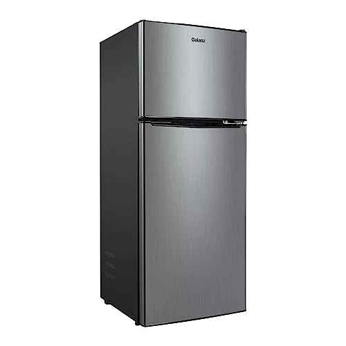 Thcbme 4.6. Cu ft Two Door Mini Refrigerator with Freezer, Stainless Steel