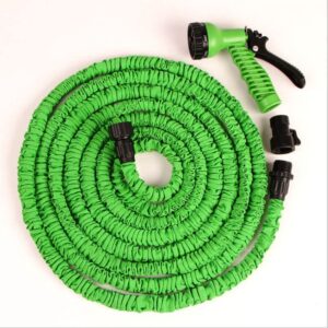 ultimate garden hose set: flushing, retractable, high pressure water gun - perfect for car wash, garden watering, and multi-functional household use (green 100ft)