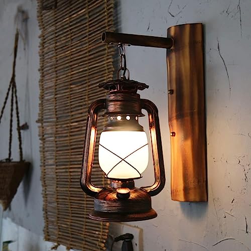 Retro Antique Outdoor Wall Light, Vintage Rustic Lantern Lamp Wall Sconce Light Fixture, Waterproof Retro E26 Outdoor Wall Sconce, for Villa, Patio, Porch, Garden, Balcony