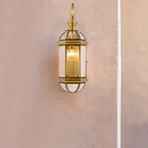 PEHUB Full Copper Wall Light E27 High Brightness Glass Wall Sconce Lamp European Luxury Elegant Lamp Fashion Creative Restaurant Aisle Indoor/Outdoor Wall Lantern Lighting Fixture Exterior Light Fixtu