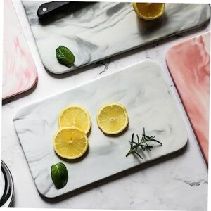 HEMOTON Marble Cutting Board Sushi Tray Bandejas Para Comida Cutting Boards for Kitchen Cutting Cheese Board Meat Chopping Board Reusable Chopping Board Kitchen Chop Board Cake Board Bread