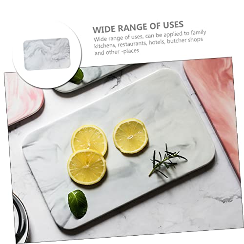 HEMOTON Marble Cutting Board Sushi Tray Bandejas Para Comida Cutting Boards for Kitchen Cutting Cheese Board Meat Chopping Board Reusable Chopping Board Kitchen Chop Board Cake Board Bread