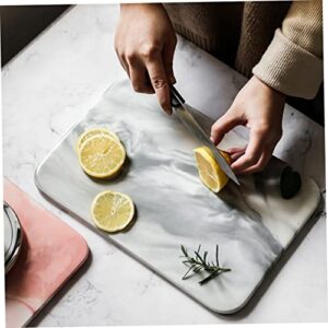 HEMOTON Marble Cutting Board Sushi Tray Bandejas Para Comida Cutting Boards for Kitchen Cutting Cheese Board Meat Chopping Board Reusable Chopping Board Kitchen Chop Board Cake Board Bread