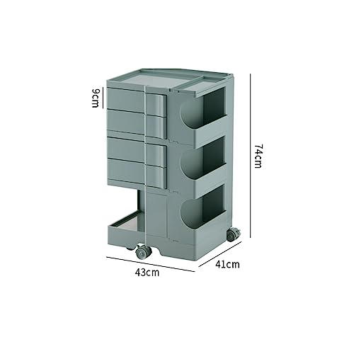 Locker, plastic drawer storage, high cabinet, bathroom lockers, small locker, Under Desk Storage Cabinets, bedroom dresser, Suitable for kitchen, living room, bedroom, entrance ( Color : Green , Size