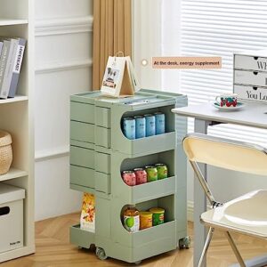 Locker, plastic drawer storage, high cabinet, bathroom lockers, small locker, Under Desk Storage Cabinets, bedroom dresser, Suitable for kitchen, living room, bedroom, entrance ( Color : Green , Size