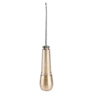3 needles copper handle sewing awl, leather shoe repair tool, good choice for sewing and repairing leather, shoes, bags