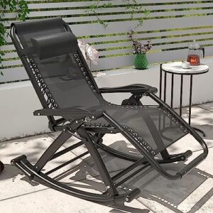 oqhair front porch rocking chair, outdoor rocking chair, rocking chair, armchair, rocking chair with headrest, extra long with footrest, for leisure and home use, suitable for bedroom, office