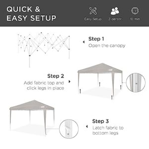 Best Choice Products 10x10ft Pop Up Canopy Outdoor Portable Folding Instant Lightweight Gazebo Shade Tent w/Adjustable Height, Wind Vent, Carrying Bag - Gray