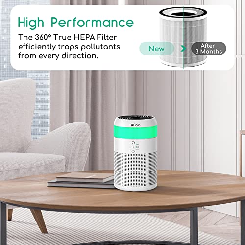 Afloia HEPA Air Purifiers for Bedroom with 7 Colors Light & Afloia Original True HEPA 13 Filter, Compatible with Demi Air Purifier