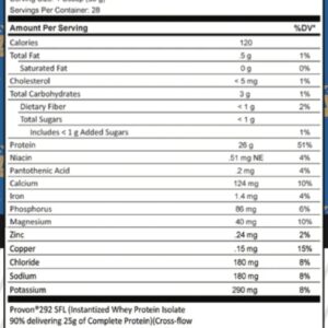 FRONTLINE FORMULATIONS Isolean, 100% Whey Protein Isolate, Fast Absorption, Iso Lean, Low Sugar, Maximize Recovery, 25 Grams Per Serving, Veteren Owned and Operated (28 Servings, Chocolate Blueberry)