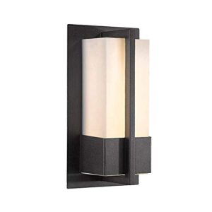 menzel wall sconces, outdoor wall sconce, waterproof exterior wall light, black metal wall lamp, vertical frame rainproof outside wall lamps for garden shed porch garage corridor patio, e27 socket