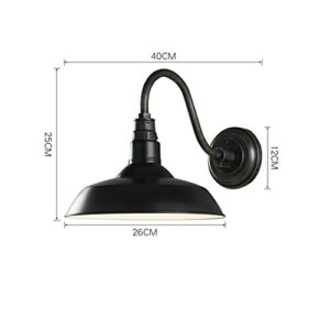PEHUB Retro Nostalgia Hat Paint Iron Wall Lamp Style Rural Simple Idea Wall Light Outdoor Courtyard Aisle Balcony Villa Outdoor Wall Sconce Exterior Light Fixture