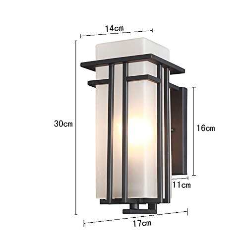 PEHUB Industrial Style Aluminum 1-Light Wall Lamp Wall Lantern Outdoor European Waterproof Outdoor Lighting Wall Sconce Creative Aisle Garden Patio Rainproof Wall Light Exterior Light Fixture (Color