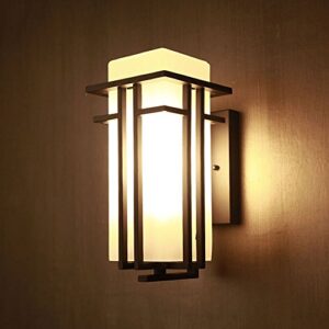 PEHUB Industrial Style Aluminum 1-Light Wall Lamp Wall Lantern Outdoor European Waterproof Outdoor Lighting Wall Sconce Creative Aisle Garden Patio Rainproof Wall Light Exterior Light Fixture (Color