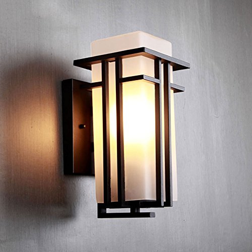 PEHUB Industrial Style Aluminum 1-Light Wall Lamp Wall Lantern Outdoor European Waterproof Outdoor Lighting Wall Sconce Creative Aisle Garden Patio Rainproof Wall Light Exterior Light Fixture (Color