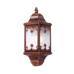 pehub antique red bronze outdoor waterproof and rainproof metal wall sconce lights luxurious classical single head e27 led wall lamp antirust aluminum wall lighting for patio garden villa exterior lig