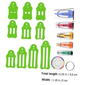 COHEALI 1 Set Pin Bag Folding Bias Strips Set Fabric Bias Tape Maker Sewing Quilting Tools Carpet Tools Carpet Tape Rug Set Fabric Sewing Maker Quilting Tool Kit Bias Tape Maker Tool Green