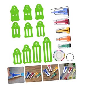 COHEALI 1 Set Pin Bag Folding Bias Strips Set Fabric Bias Tape Maker Sewing Quilting Tools Carpet Tools Carpet Tape Rug Set Fabric Sewing Maker Quilting Tool Kit Bias Tape Maker Tool Green