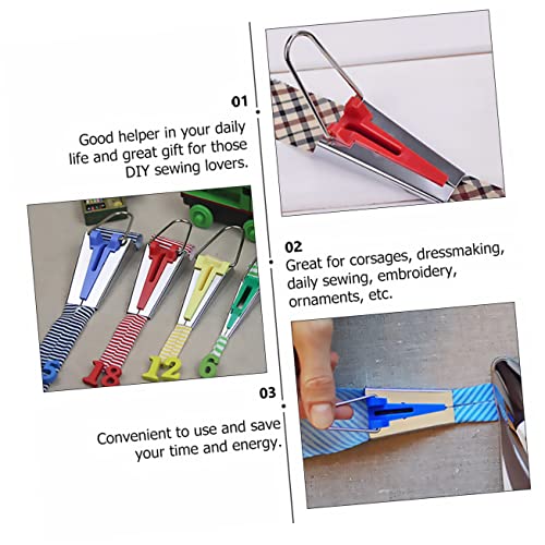 COHEALI 1 Set Pin Bag Folding Bias Strips Set Fabric Bias Tape Maker Sewing Quilting Tools Carpet Tools Carpet Tape Rug Set Fabric Sewing Maker Quilting Tool Kit Bias Tape Maker Tool Green