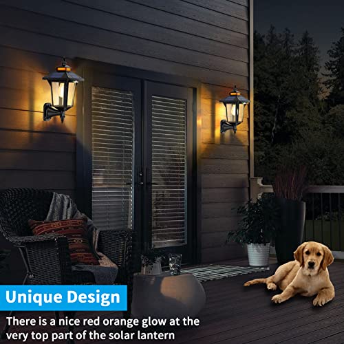 Aqonsie Solar Porch Lights Outdoor with 3 Lighting Modes & Motion Sensor, Elegant Solar Barn Lights Outdoor Waterproof Solar Wall Sconce Lights, Solar Lanterns for Barn Shed Yard Garage Chicken Coop