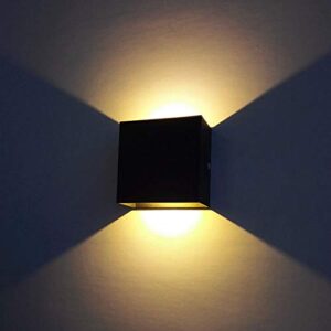 Natudeco Modern Wall Light LED COB Lamp Contemporary Corridor Light IP65 Stair Wall Light for Indoor Outdoor Mount Sconce Pathway Decoration AC 85-265V