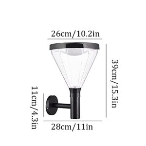 Bedroom wall lights, Wall Sconces, Outdoor Exterior Wall is Modern and Simple Wall Lantern Solar Energy-Saving LED Without Wiring Wall Sconce IP65 Waterproof Light Control Patio Light PC Lampshade Ext