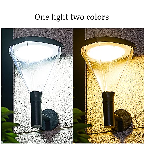 Bedroom wall lights, Wall Sconces, Outdoor Exterior Wall is Modern and Simple Wall Lantern Solar Energy-Saving LED Without Wiring Wall Sconce IP65 Waterproof Light Control Patio Light PC Lampshade Ext