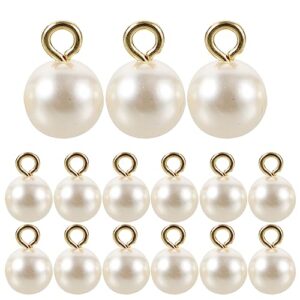 exceart 100pcs faux pearl beads 10mm peal pendant charms for dangle earrings necklace bracelet diy jewelry making accessories