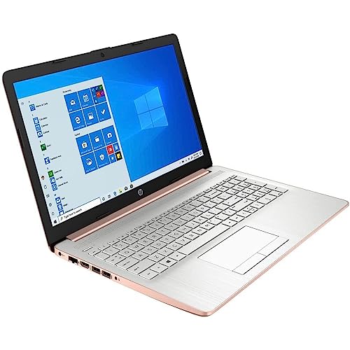 HP 17 17.3" Touchscreen HD+ Laptop Computer, Intel Quad-Core i3-1125G4 up to 3.7GHz (Beat i5-10210U), 8GB DDR4 RAM, 512GB PCIe SSD, DVD, AC WiFi, Bluetooth, Rose Pink, Windows 11 S, BROAG HDMI Cable