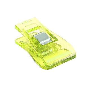 tape bias maker 20pc sewing tools diy hemming accessories plastic clip storage bag clips sewing clips for fabric plastic clips for crafts(yellow)