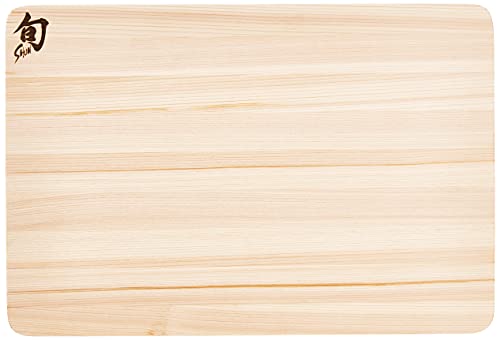 Shun Cutlery Large Hinoki Cutting Board, 17.75" x 11.75" Large Wood Cutting Board, Medium-Soft Wood Preserves Knife Edges & Cutlery Medium Hinoki Cutting Board